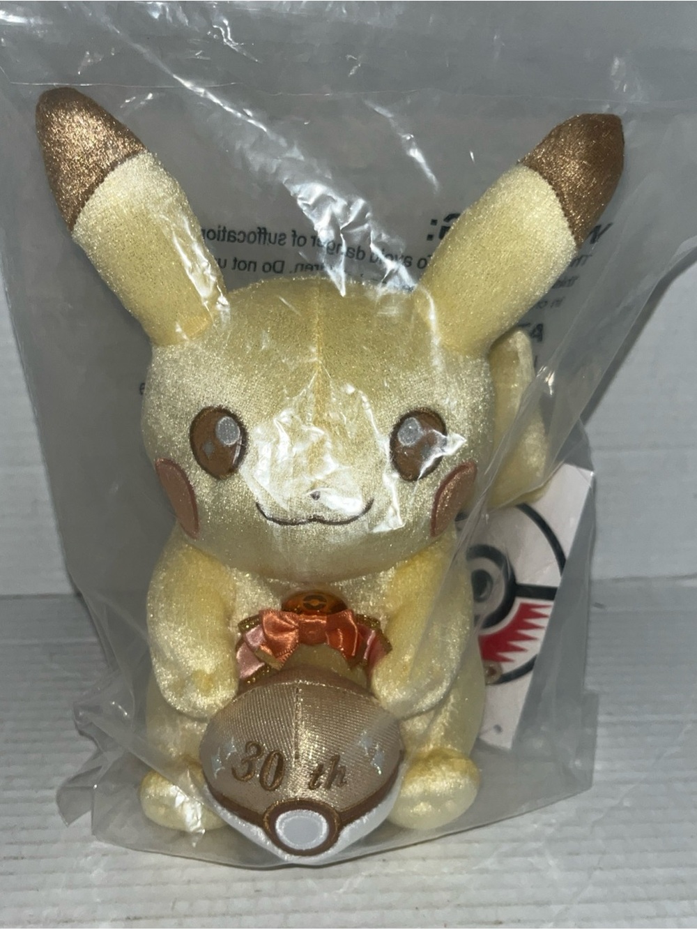 Pokemon Center 30th Anniversary Plush doll Pika Pika ! Pikachu New 9”